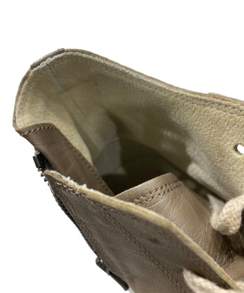 SPINGLE MOVE（スピングルムーヴ）SPINGLE MOVE (スピングルムーヴ) レザーハイカットスニーカー ベージュ サイズ:SSの古着・服飾アイテム