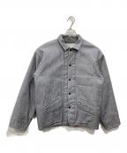 AOZORA BLUE HEAVENアオゾラブルーヘブン）の古着「刺し子デニム中綿ジャケット」｜グレー