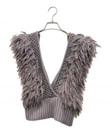 LEINWANDE（ラインヴァンド）の古着「フリンジベスト」｜グレー