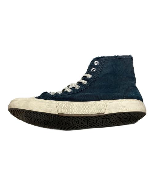 BALENCIAGA（バレンシアガ）BALENCIAGA (バレンシアガ) ダメージ加工ハイカットスニーカー ネイビー サイズ:41の古着・服飾アイテム