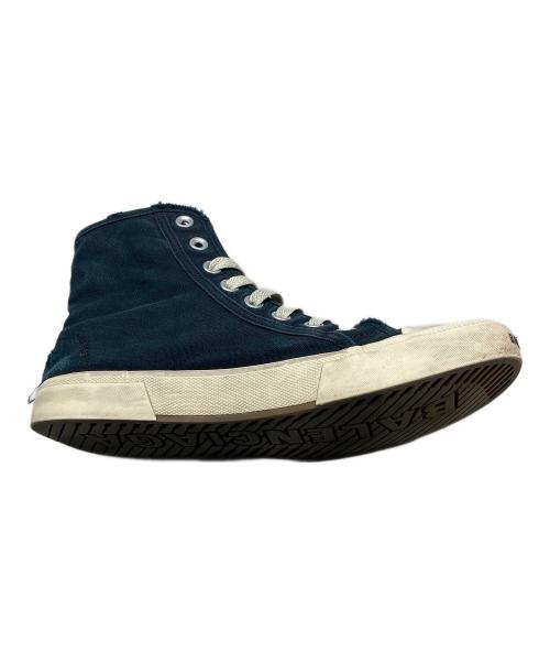 BALENCIAGA（バレンシアガ）BALENCIAGA (バレンシアガ) ダメージ加工ハイカットスニーカー ネイビー サイズ:41の古着・服飾アイテム