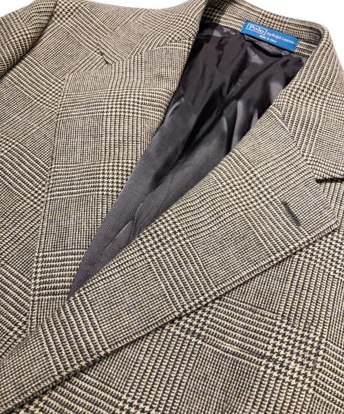 POLO RALPH LAUREN（ポロ・ラルフローレン）POLO RALPH LAUREN (ポロ・ラルフローレン) グレンチェック柄ウールセットアップ ブラウン サイズ:42S/52Sの古着・服飾アイテム