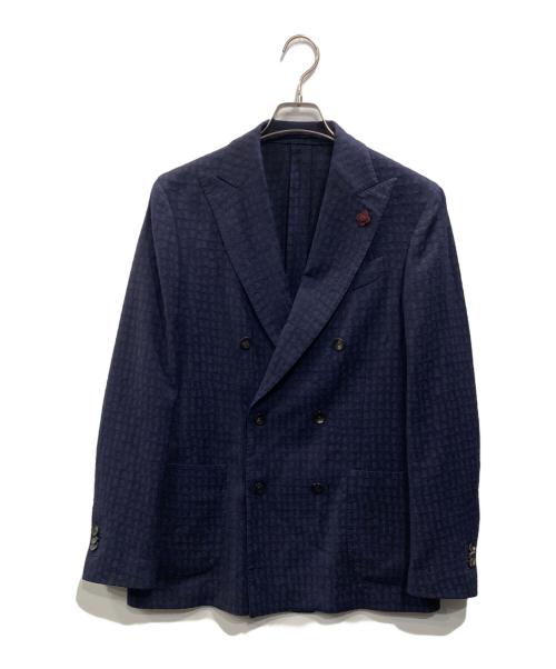 LARDINI（ラルディーニ）LARDINI (ラルディーニ) ダブルブレストテーラードジャケット ネイビー サイズ:48の古着・服飾アイテム