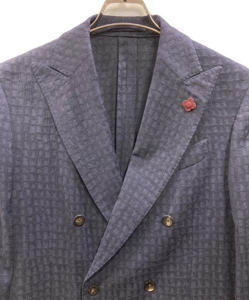LARDINI（ラルディーニ）LARDINI (ラルディーニ) ダブルブレストテーラードジャケット ネイビー サイズ:48の古着・服飾アイテム
