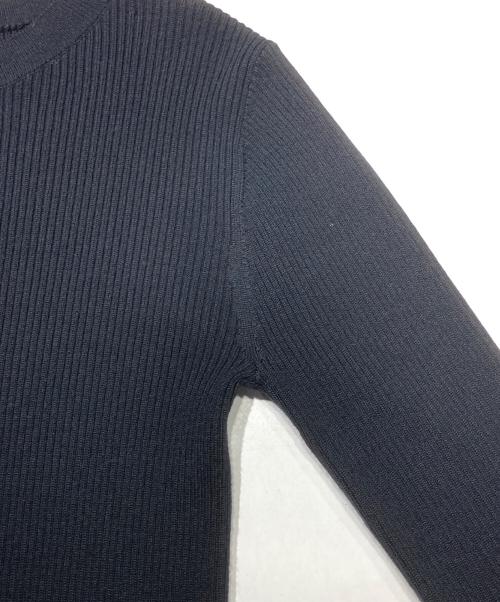 Whim Gazette（ウィムガゼット）Whim Gazette (ウィムガゼット) リブニットクループルオーバー ブラック サイズ:Fの古着・服飾アイテム