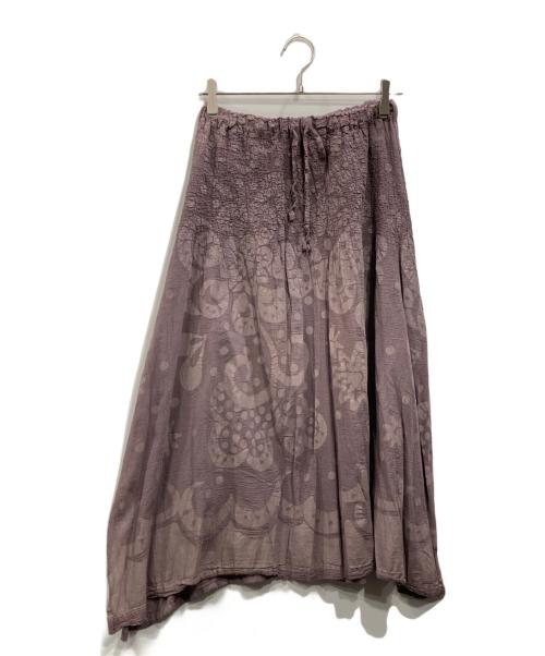 me ISSEY MIYAKE（ミーイッセイ ミヤケ）me ISSEY MIYAKE (ミーイッセイ ミヤケ) カリフラワーフレアロングスカー バイオレット サイズ:表記なしの古着・服飾アイテム