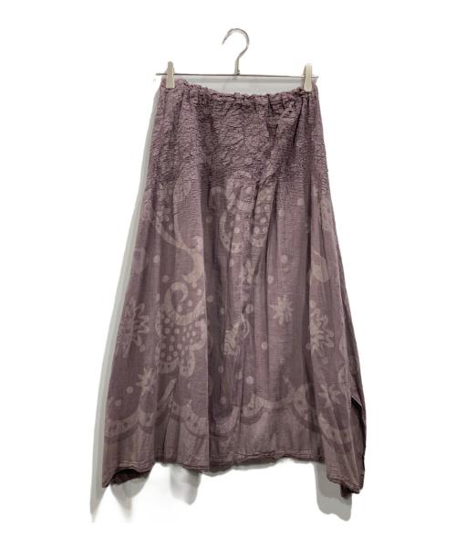 me ISSEY MIYAKE（ミーイッセイ ミヤケ）me ISSEY MIYAKE (ミーイッセイ ミヤケ) カリフラワーフレアロングスカー バイオレット サイズ:表記なしの古着・服飾アイテム