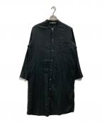 Y's for livingワイズフォーリビング）の古着「シャツワンピース」｜ブラック
