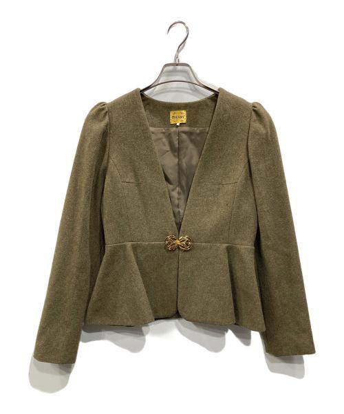Atelier CHEMMY（アトリエ チェミィ）Atelier CHEMMY (アトリエ チェミィ) ウールジャケット オリーブ サイズ:Mの古着・服飾アイテム