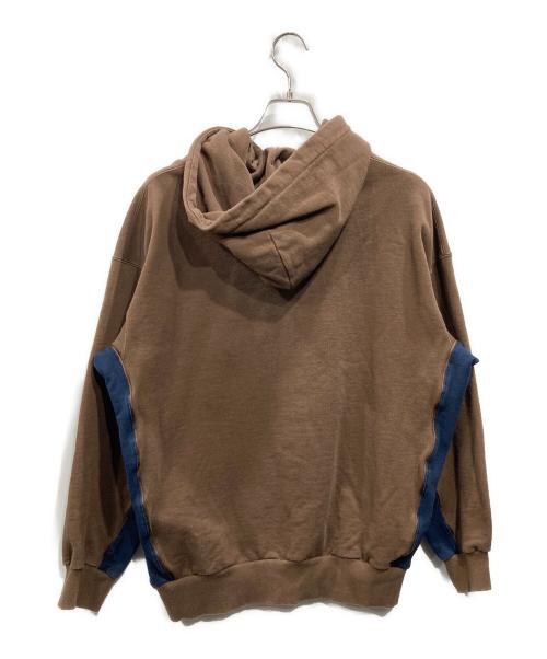 KEBOZ（ケボズ）KEBOZ (ケボズ) ツートーンスウェットフーディー ブラウン サイズ:Mの古着・服飾アイテム