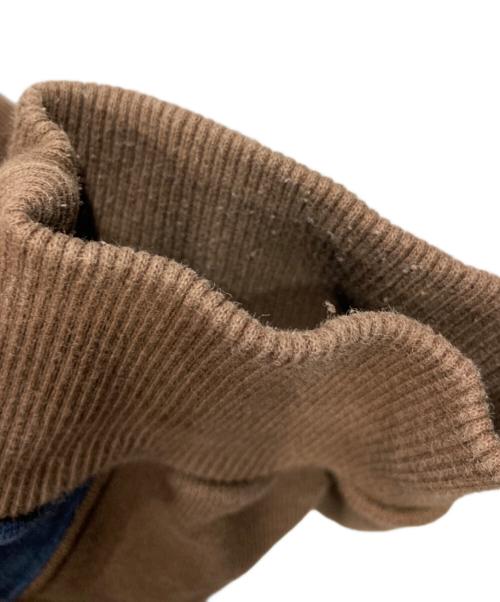 KEBOZ（ケボズ）KEBOZ (ケボズ) ツートーンスウェットフーディー ブラウン サイズ:Mの古着・服飾アイテム