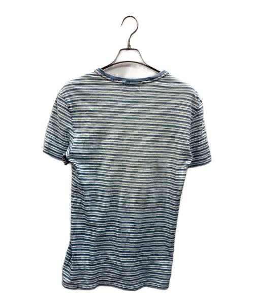 RRL（ダブルアールエル）RRL (ダブルアールエル) ポケットTシャツ ブルー サイズ:Ｓの古着・服飾アイテム