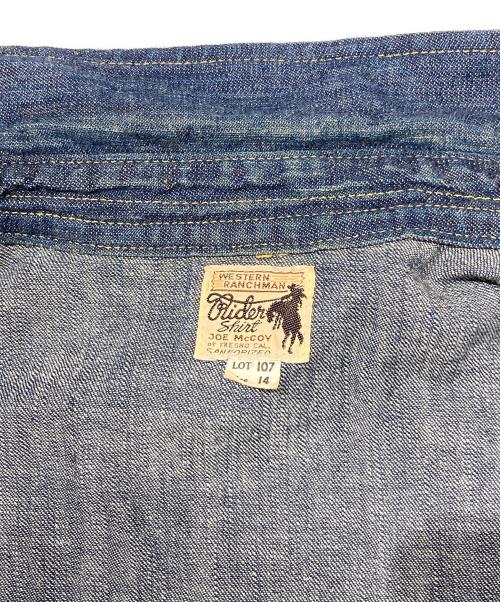Joe McCOY（ジョーマッコイ）Joe McCOY (ジョーマッコイ) デニムウエスタンシャツ インディゴ サイズ:14の古着・服飾アイテム