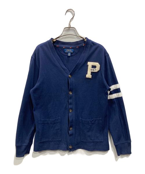 POLO RALPH LAUREN（ポロ・ラルフローレン）POLO RALPH LAUREN (ポロ・ラルフローレン) ワッペンカーディガン ネイビー サイズ:Lの古着・服飾アイテム