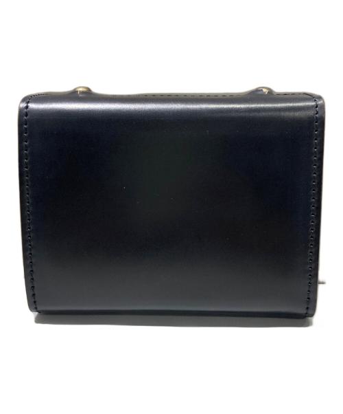 M+（エムピウ）M+ (エムピウ) コードバン3つ折り財布 ブラックの古着・服飾アイテム