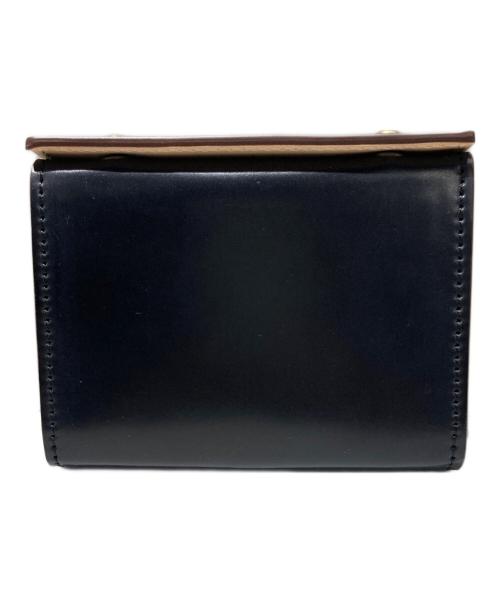 M+（エムピウ）M+ (エムピウ) コードバン3つ折り財布 ブラックの古着・服飾アイテム