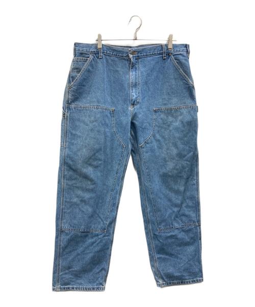 CarHartt（カーハート）CarHartt (カーハート) ダブルニーデニムパンツ ブルー サイズ:101cm 40×32の古着・服飾アイテム