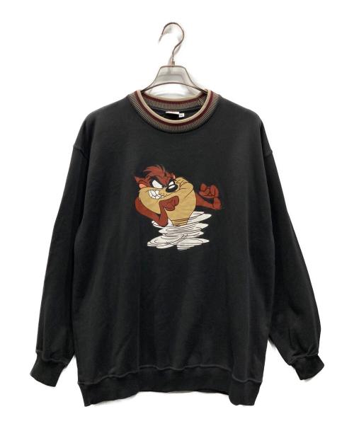 LOONEY TUNES（ルーニーチューンズ）LOONEY TUNES (ルーニーチューンズ) プリントスウェット ブラック サイズ:XXLの古着・服飾アイテム