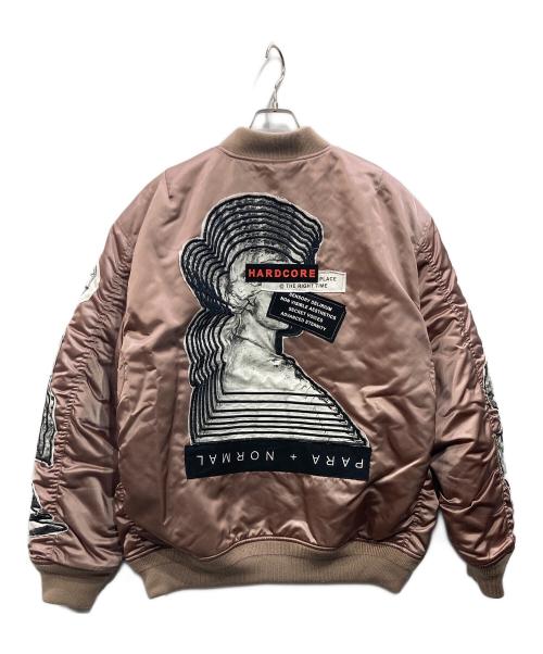 DIESEL（ディーゼル）DIESEL (ディーゼル) リバーシブルMA-1ジャケット ブラック×ピンク サイズ:XLの古着・服飾アイテム