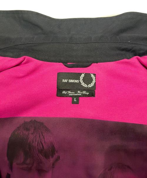 RAF SIMONS（ラフシモンズ）RAF SIMONS (ラフシモンズ) FRED PERRY (フレッドペリー) ライニングプリントデニムジャケット ブラック サイズ:表記なしの古着・服飾アイテム
