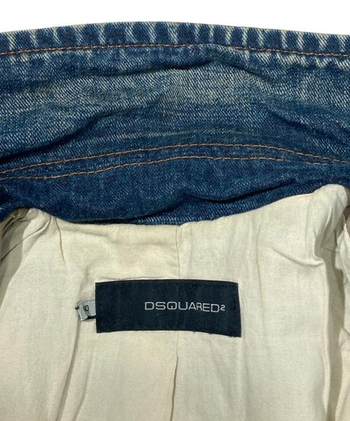 DSQUARED2（ディースクエアード）DSQUARED2 (ディースクエアード) ドッキングミリタリーポーチデニムジャケット インディゴ サイズ:40の古着・服飾アイテム