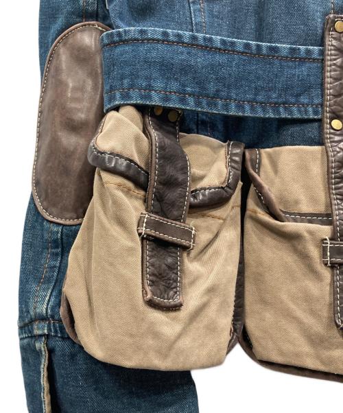 DSQUARED2（ディースクエアード）DSQUARED2 (ディースクエアード) ドッキングミリタリーポーチデニムジャケット インディゴ サイズ:40の古着・服飾アイテム