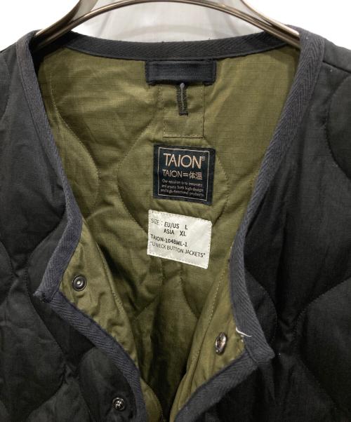 TAION（タイオン）TAION (タイオン) キルティングジャケット ブラック サイズ:XLの古着・服飾アイテム