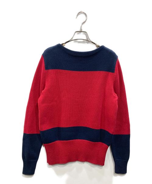 Rugby Ralph Lauren（ラグビーラルフローレン）Rugby Ralph Lauren (ラグビーラルフローレン) レタードニット レッド×ブルー サイズ:SIZE Sの古着・服飾アイテム