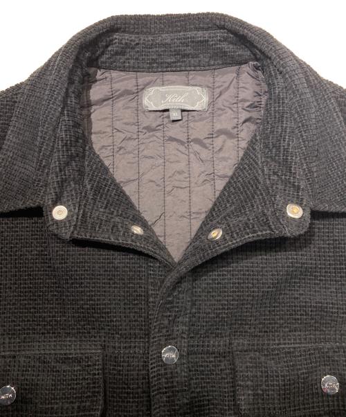 KITH（キス）KITH (キス) Chenille Ripstop Ace Shirt Jacket ブラック サイズ:XLの古着・服飾アイテム