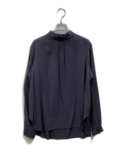 SOEJU（ソージュ）SOEJU (ソージュ) シルクストレッチ ボウタイブラウス ネイビー サイズ:Mの古着・服飾アイテム