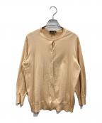 DRAWERドゥロワー）の古着「16G 7分袖 カーディガン」｜ベージュ