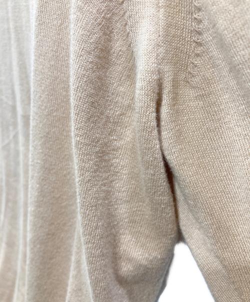 DRAWER（ドゥロワー）DRAWER (ドゥロワー) 16G 7分袖 カーディガン ベージュ サイズ:2の古着・服飾アイテム