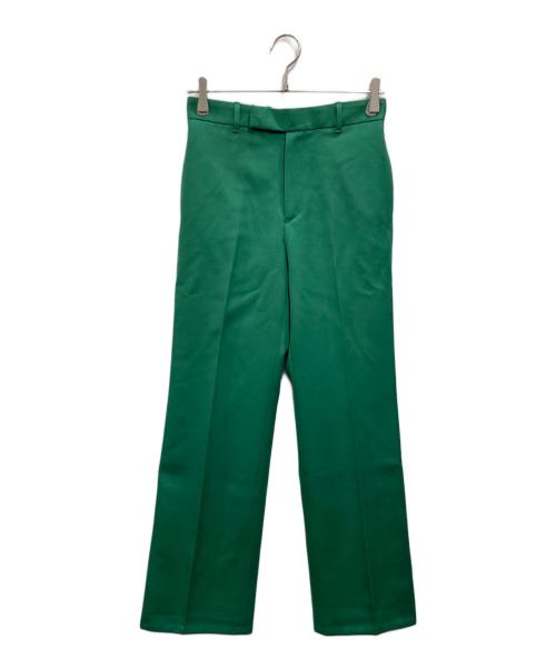 edition（エディション）Edition (エディション) ウールツイル ストレートパンツ グリーン サイズ:34の古着・服飾アイテム