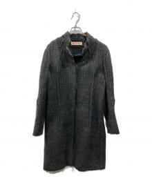 MARNI（マルニ）の古着「ツイードシャギーコート」｜ダークグレー