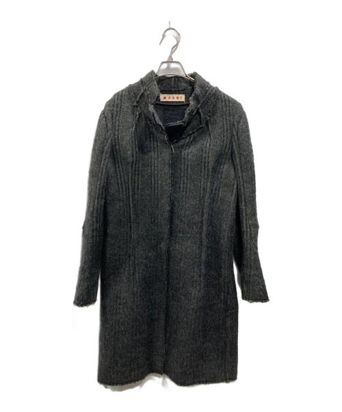 MARNI（マルニ）MARNI (マルニ) ツイードシャギーコート ダークグレー サイズ:SIZE40の古着・服飾アイテム