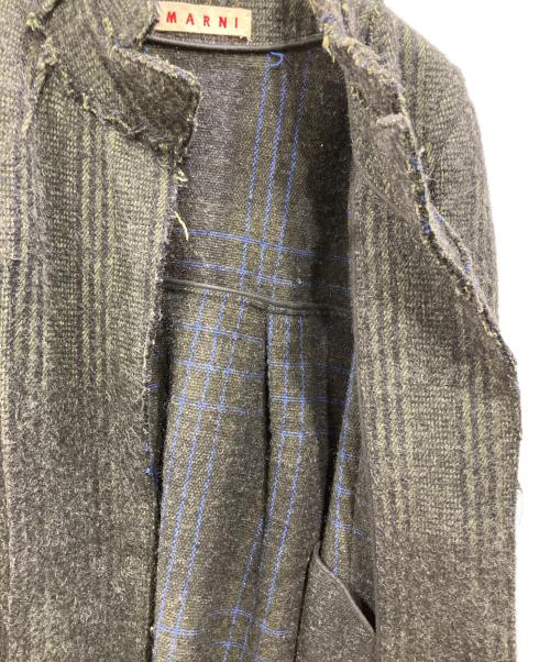 MARNI（マルニ）MARNI (マルニ) ツイードシャギーコート ダークグレー サイズ:SIZE40の古着・服飾アイテム