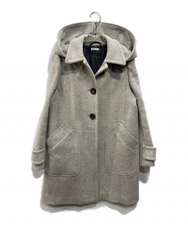 中古・古着通販】MIU MIU (ミュウミュウ) フーデッドコート グレー