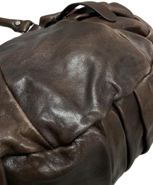 MARNI（マルニ）MARNI (マルニ) ギャザーレザー2WAYショルダーバッグ ブラウンの古着・服飾アイテム