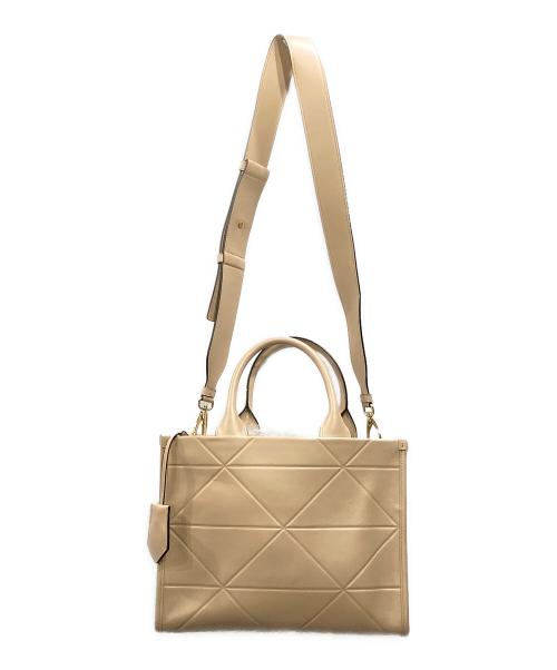 PRADA（プラダ）PRADA (プラダ) シンボルトップステッチショルダーバッグ ピンクベージュ サイズ:-の古着・服飾アイテム