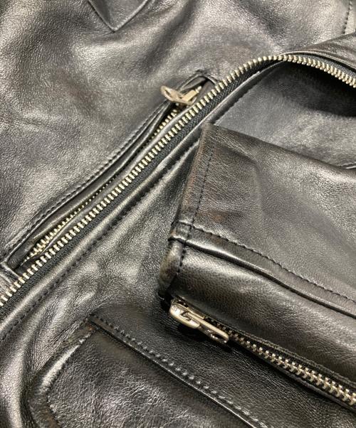 beautiful people（ビューティフルピープル）beautiful people (ビューティフルピープル) シープレザー ダブルライダースジャケット ブラック サイズ:SIZE150の古着・服飾アイテム