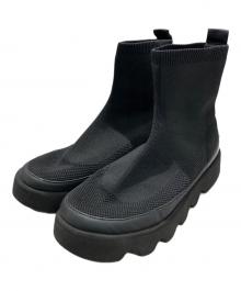 ISSEY MIYAKE×UNITED NUDE（イッセイミヤケ×ユナイテッドヌード）の古着「BOUNCE FIT BOOT（バウンス フィット ブーツ）」｜ブラック