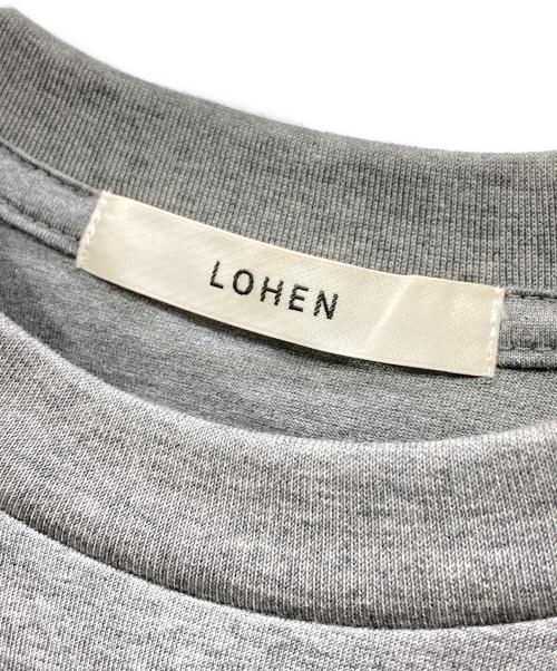 LOHEN（ローヘン）LOHEN (ローヘン) チュールレイヤードジオメトリープリントTシャツ グレー サイズ:Fの古着・服飾アイテム