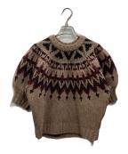 machattマチャット）の古着「ノルディックニット」｜ブラウン