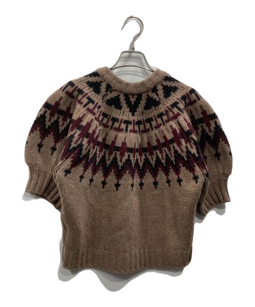 machatt（マチャット）machatt (マチャット) ノルディックニット ブラウン サイズ:表記なしの古着・服飾アイテム