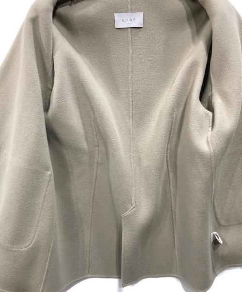 ETRE TOKYO（エトレトウキョウ）ETRE TOKYO (エトレトウキョウ) ウールリバージャケット ライトカーキ サイズ:Ｓの古着・服飾アイテム