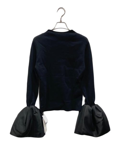 her（ハー）HER (ハー) ボリュームフレアスリーブニットＰ／Ｏ ブラック サイズ:Fの古着・服飾アイテム
