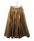 machattマチャット）の古着「メタリックスカート」｜ゴールド