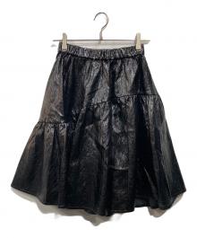 machatt（マチャット）の古着「エコレザースカート」｜ブラック