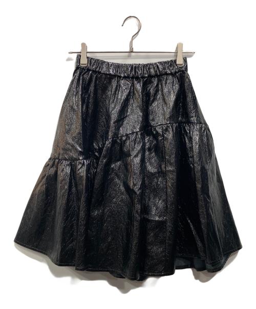 machatt（マチャット）machatt (マチャット) エコレザースカート ブラック サイズ:Fの古着・服飾アイテム