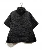 machattマチャット）の古着「ハーフジップキルティングプルオーバー」｜ブラック